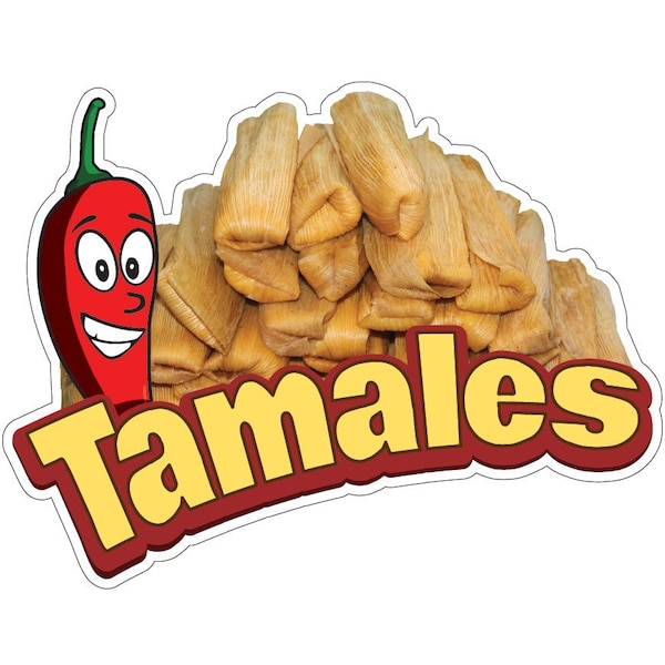 Signmission Tamales Decal Concession Stand Food Truck Sticker, 8" x 4.5", D-DC-8 Tamales19 D-DC-8 Tamales19 - main